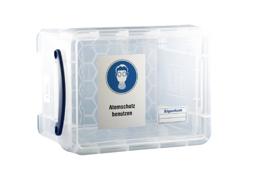 Aufbewahrungsbox für Halbmaske und Filter